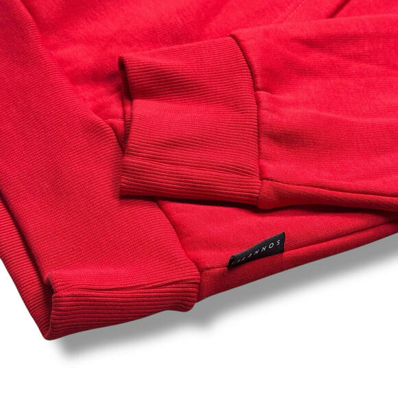 Sonneti London Hoodie Mens L Red Spellout Hooded Fleece Streetwear Relax Casual - Picture 7 of 10